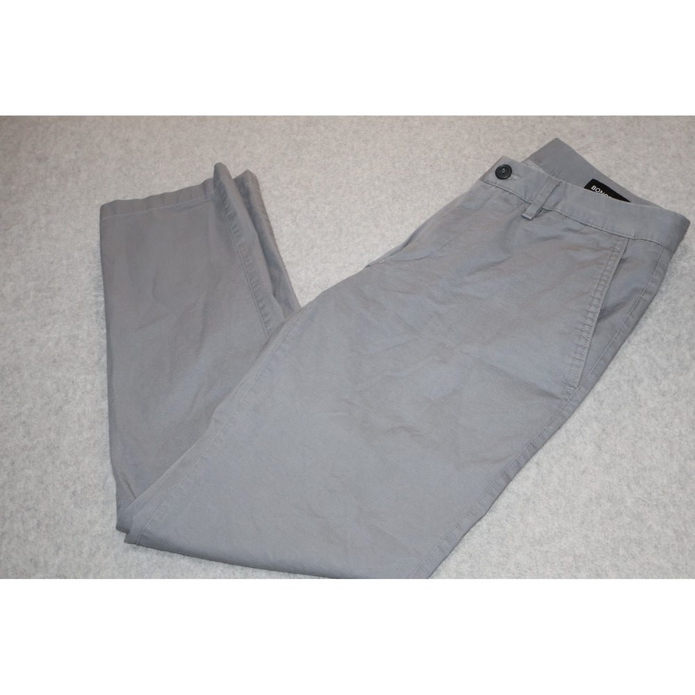 Bonobos Chino Pants Mens 31x32 Gray Slim Fit Cotton Blend Stretch Casual Work
